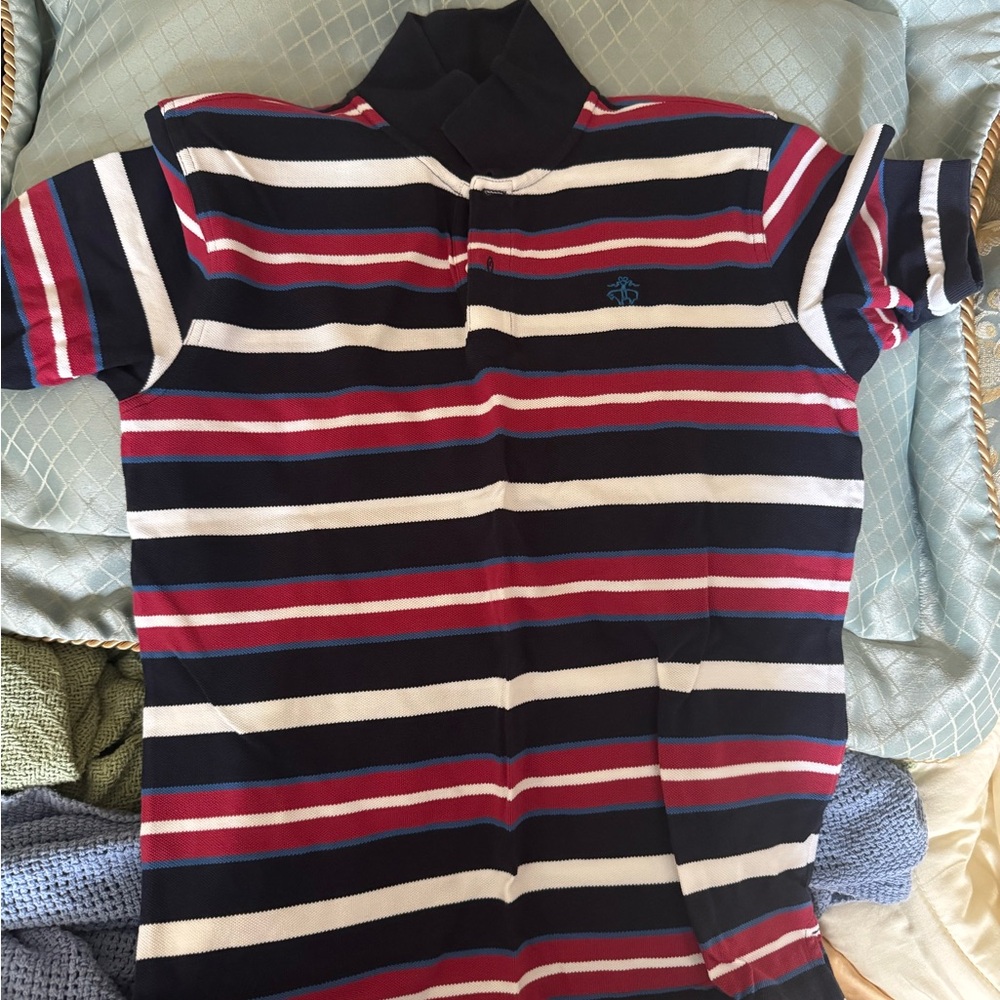 Brooks Brothers Red and White Striped Polo